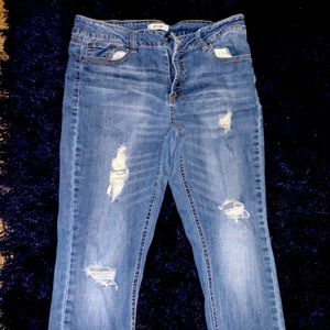 Jeans with small rips